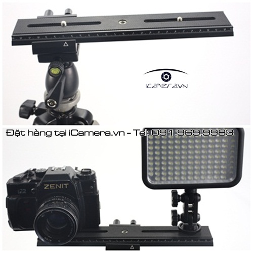 Thước trượt định vị mâm gắn tripod Rail Slider 26cm