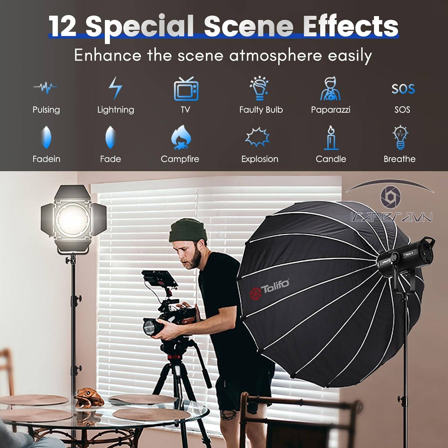 Đèn led TOLIFO X-200B Lite 2700K-6500K - 215W