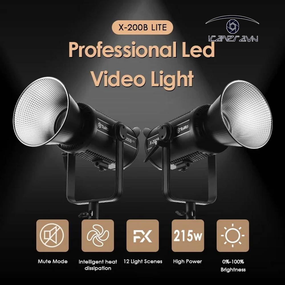 Đèn led TOLIFO X-200B Lite 2700K-6500K - 215W
