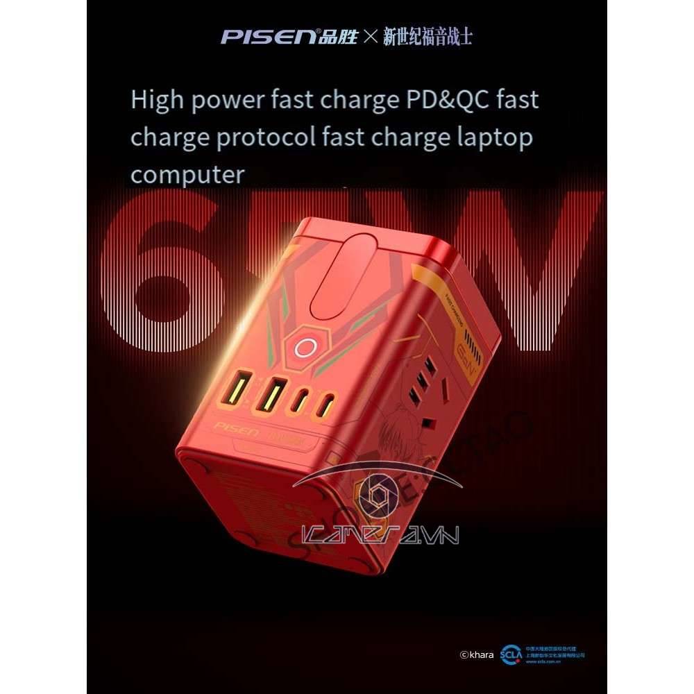 Trạm sạc MagSafe GaNUltra PISEN PRO EVA Desktop MagStation