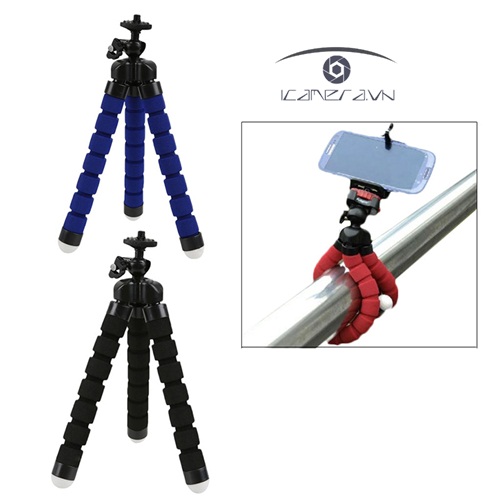Tripod mini cho điện thoại smartphone chân máy chụp ảnh cỡ nhỏ thân xốp chân rệp