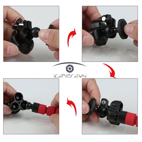 Tripod mini cho điện thoại smartphone chân máy chụp ảnh cỡ nhỏ thân xốp chân rệp