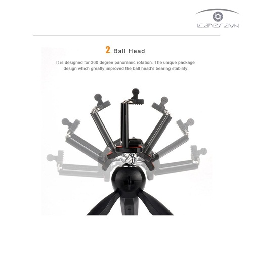 Tripod mini cho smartphone, camera Gopro Hero chính hãng Yunteng YT-228