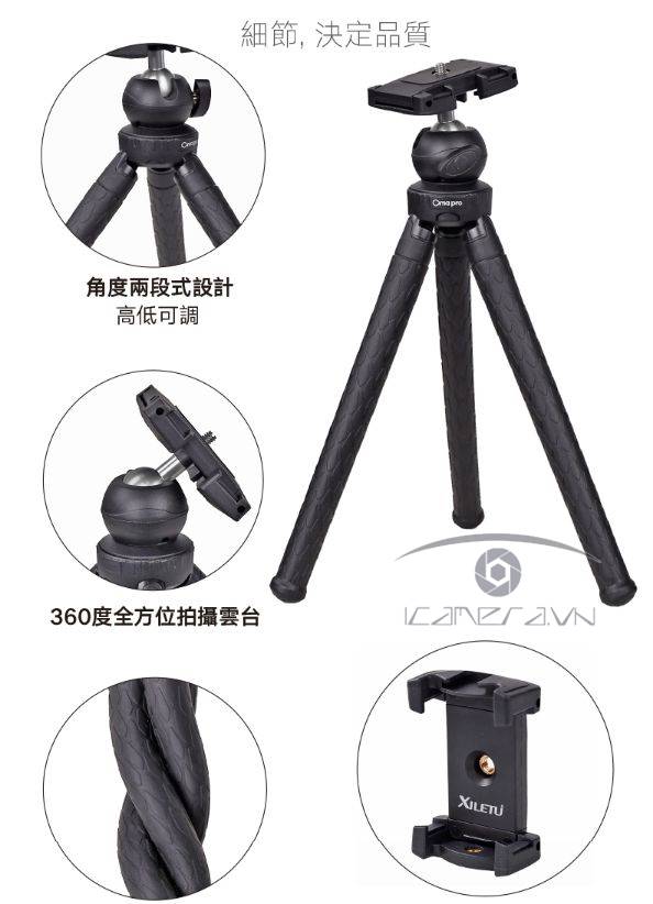 Tripod bạch tuộc gắn mọi địa hình RM-30II