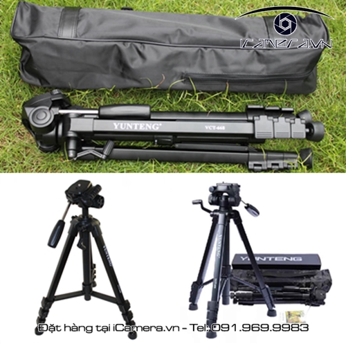 Chân tripod tay cầm Yunteng VCT-668 phụ kiện quay phim chụp ảnh cho DSLR