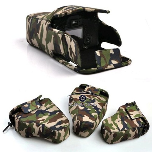 Túi máy ảnh Caden Camouflage Camera Case cho Canon, Nikon, Sony, Pentax size M