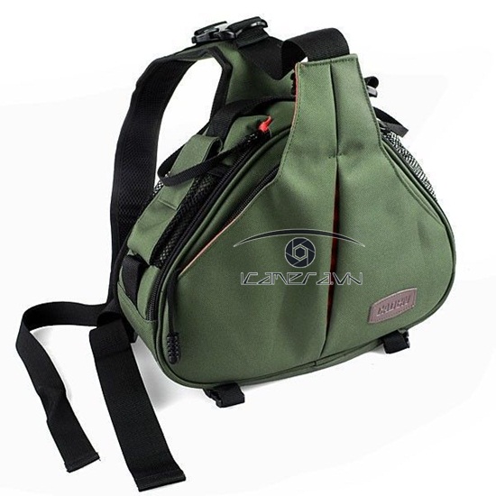 Túi máy ảnh Canon, Nikon hãng Caden K1 khoác vai màu xanh