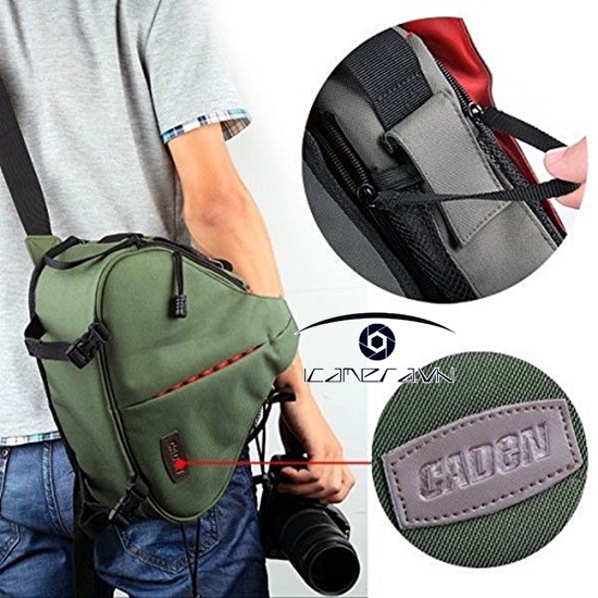 Túi máy ảnh Canon, Nikon hãng Caden K1 khoác vai màu xanh