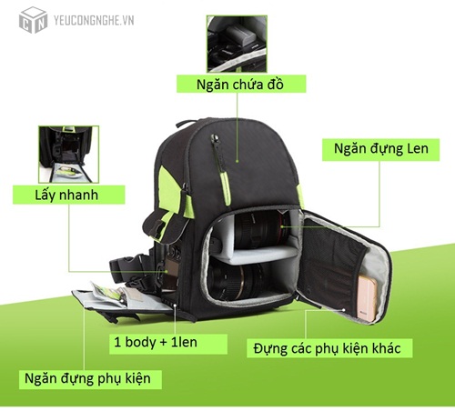 Túi máy ảnh đeo chéo Caden D5 giá rẻ