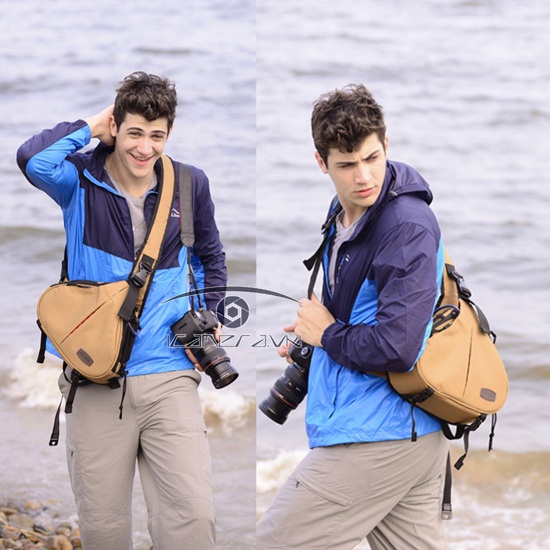 Túi máy ảnh DSLR khoác vai Caden K1 màu Kaki