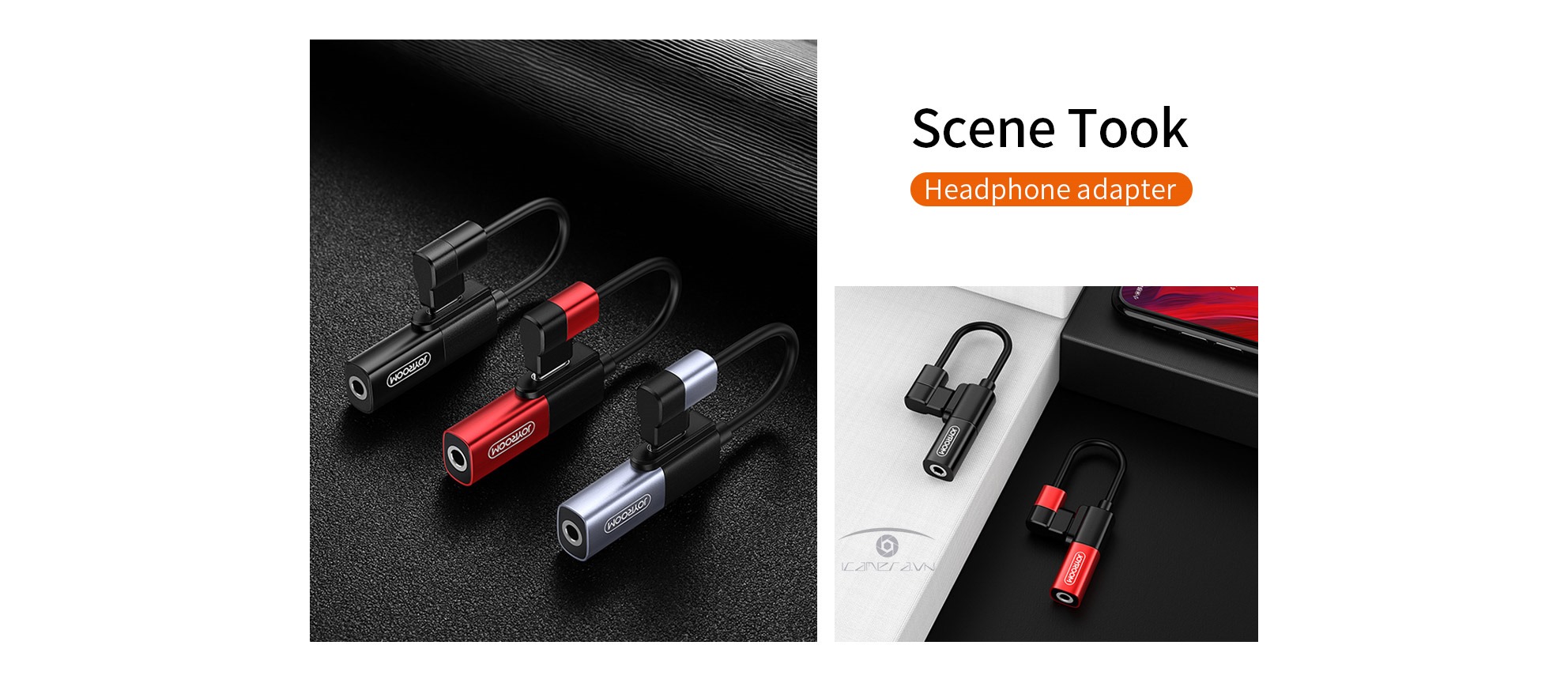 Cáp chuyển đổi Type-C thiết bị ra cổng sạc Type-C và jack cắm tai nghe 3.5mm audio female Joyroom S-M361