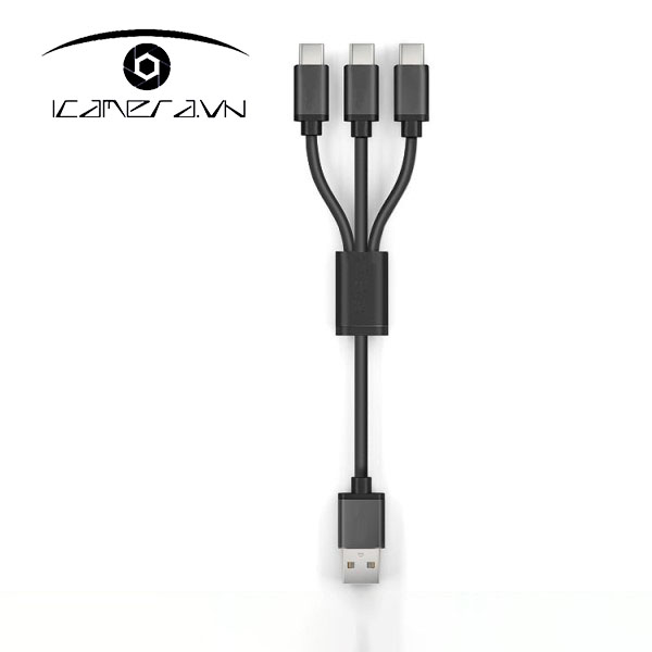 Cáp sạc USB ra 3 cổng Type-C