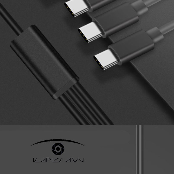 Cáp sạc USB ra 3 cổng Type-C