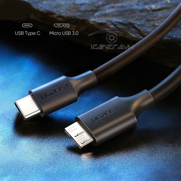 Ugreen 20103 – Cáp chuyển USB Type C to Micro USB 3.0 dài 1m chính hãng