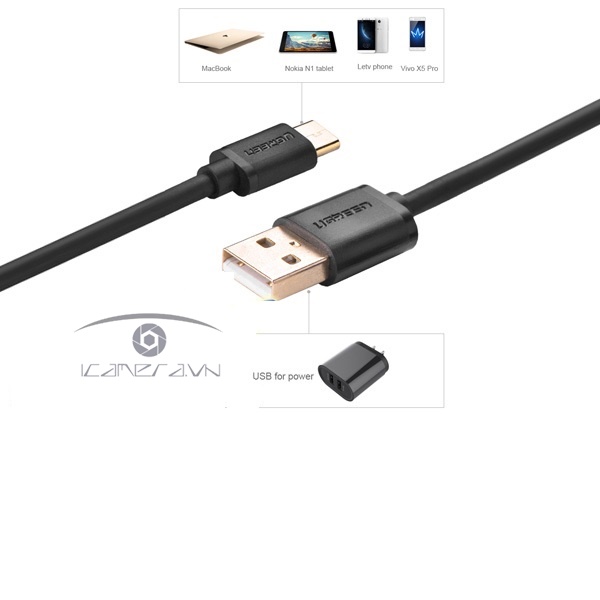 Cáp USB Type C To USB 2.0 Ugreen 30161 Dài 2M Cao Cấp