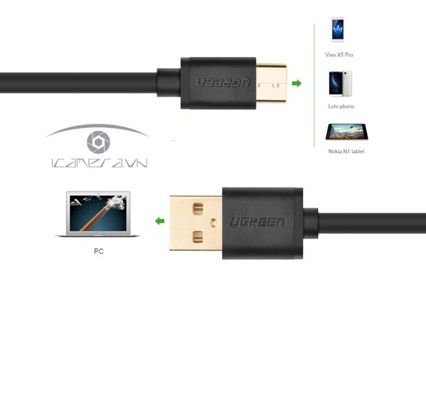Cáp USB Type C To USB 2.0 Ugreen 30161 Dài 2M Cao Cấp