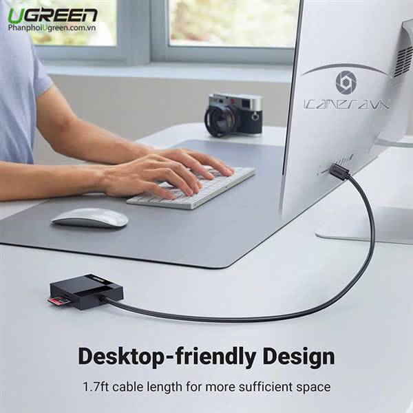 Đầu đọc thẻ SD/TF/CF/MS USB 3.0 0.5M Ugreen 30333