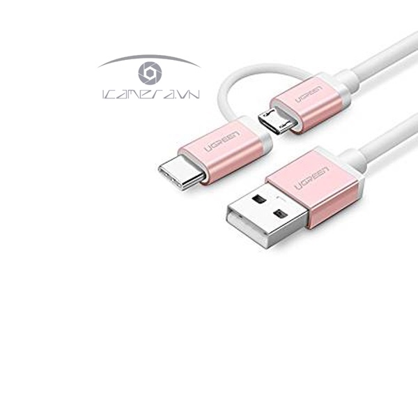 Cáp Sạc Điện Thoại 2 Trong 1 Micro USB và Type C Ugreen 30541