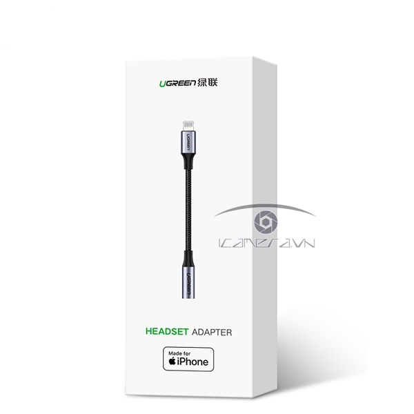 Ugreen 30756 – Cáp Lightning to 3.5mm Audio chuẩn MFI chính hãng