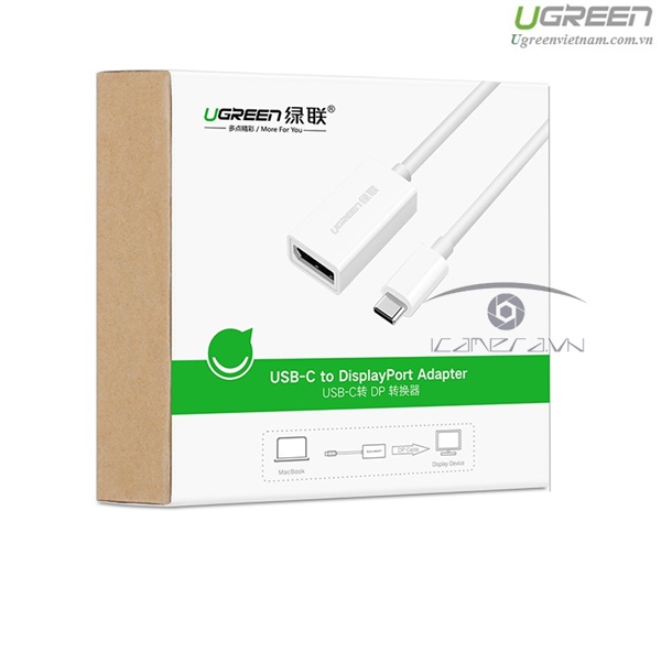 Cáp chuyển đổi USB Type C to Displayport (âm) Ugreen 40372 cao cấp