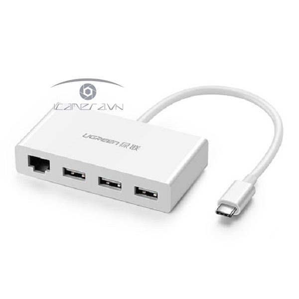 Cáp USB Type C To Lan 10/100Mbps, Hub USB 3.0 Ugreen 40382