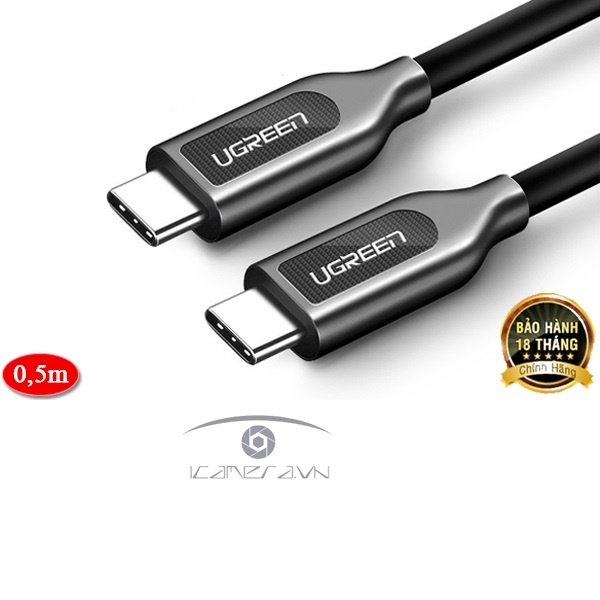 Ugreen 50229 – Cáp USB Type C 3.1 Gen2 dài 0,5m chính hãng hỗ trợ 4K2K@60Hz