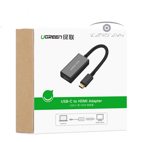 Ugreen 50249 – Cáp USB Type C to HDMI hỗ trợ 4K2K cao cấp