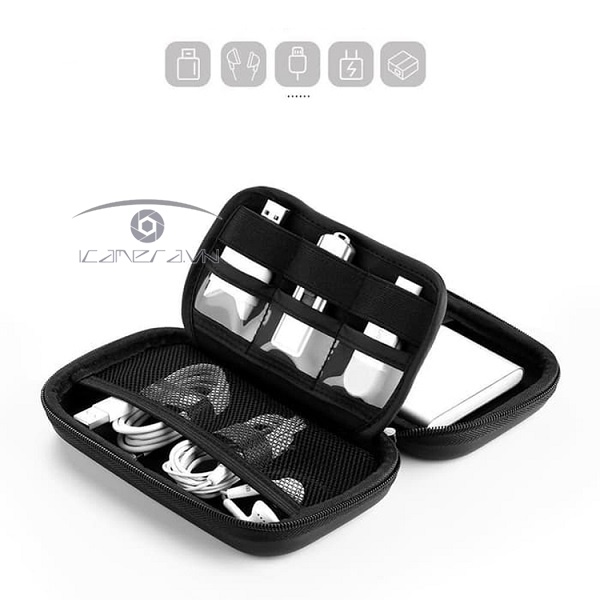 Ugreen 50274- Hộp đựng đa năng ổ cứng gắn ngoài 2,5 inch, các phụ kiện dây cáp sạc