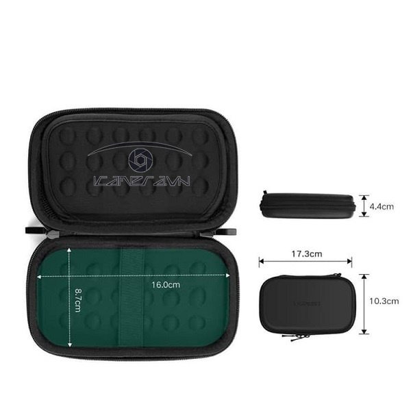 Ugreen 50274- Hộp đựng đa năng ổ cứng gắn ngoài 2,5 inch, các phụ kiện dây cáp sạc