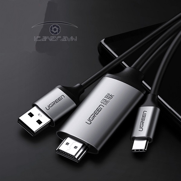 Cáp chuyển USB Type C to HDMI dài 1,5m hỗ trợ 4K2K@60Hz Ugreen 50544 chính hãng