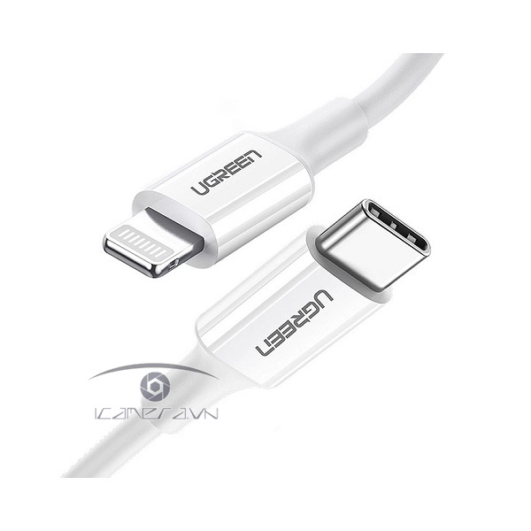 Cáp USB Type C to Lightning dài 0,25m màu trắng chính hãng Ugreen 60746