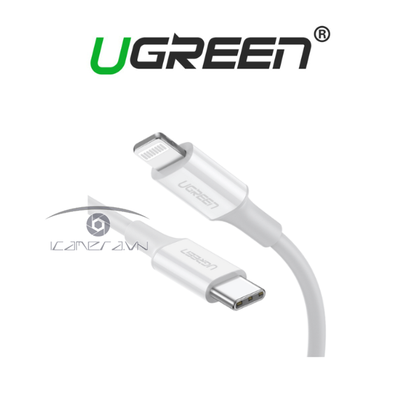 Cáp USB Type C to Lightning dài 0,25m màu trắng chính hãng Ugreen 60746