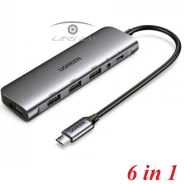 Hub USB Type C to HDMI, USB 3.0, 3,5mm, hỗ trợ sạc PD 100W Ugreen 80132