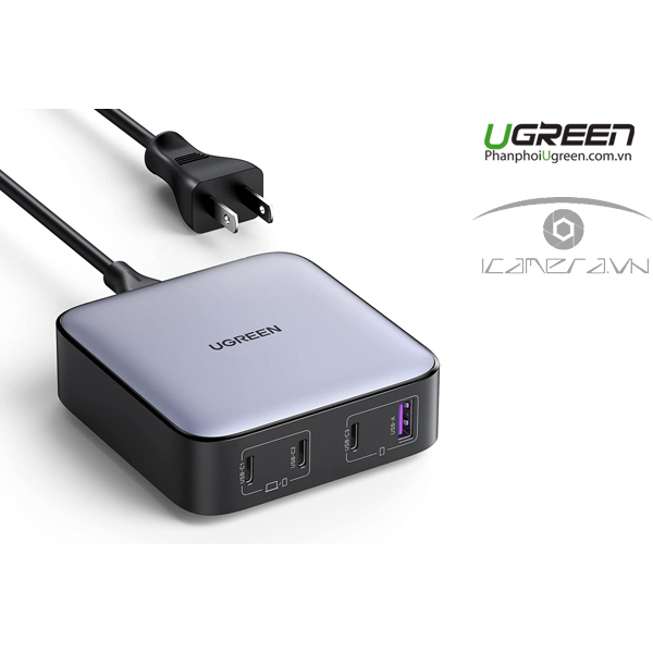 Củ sạc nhanh 100W 3 USB Type C, 1 USB Type A hỗ trợ GaN Ugreen 90736