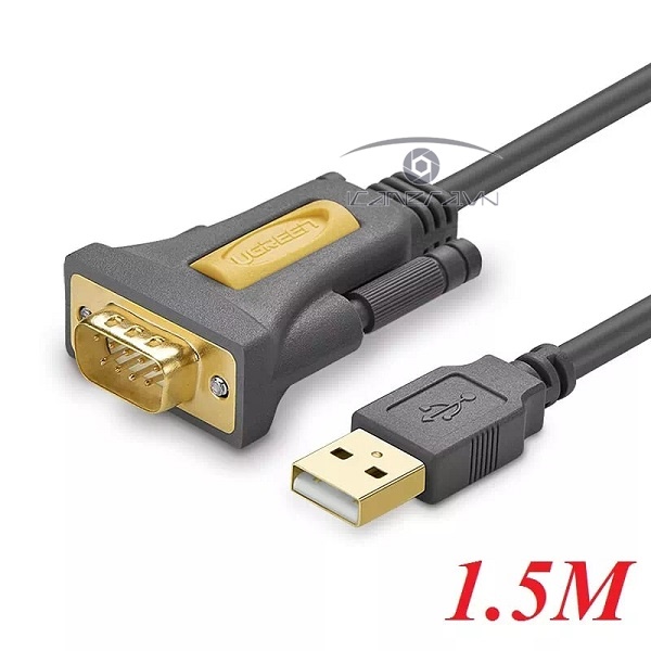 Cáp USB to Com RS232 DB9 chính hãng Ugreen 20211 dài 1.5m