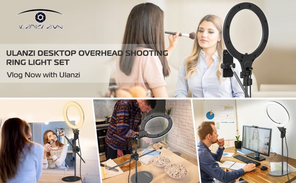 Ulanzi Desktop Overhead Shooting Bracket Ring Light Set