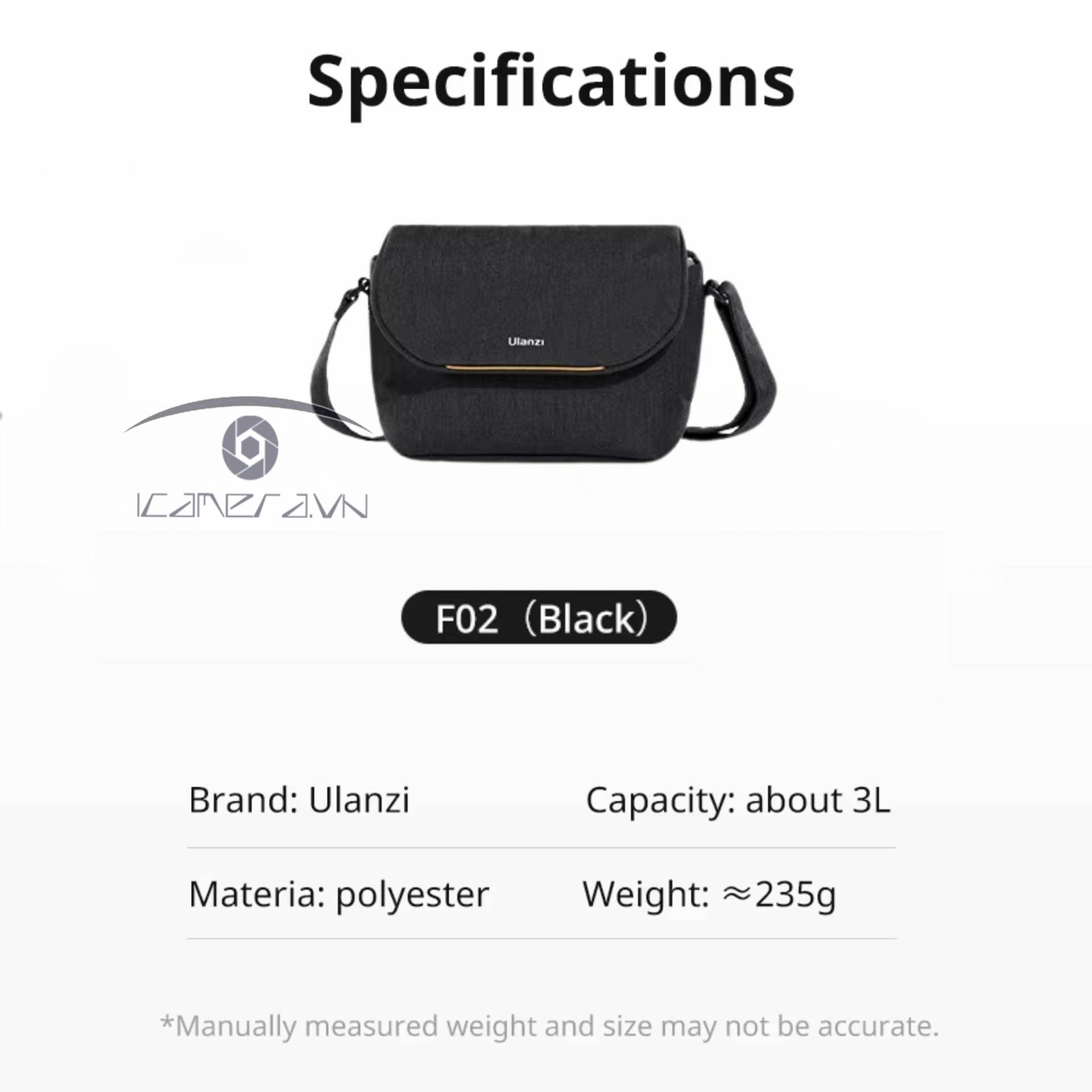 Túi đeo vai đựng máy ảnh 3L Ulanzi F02