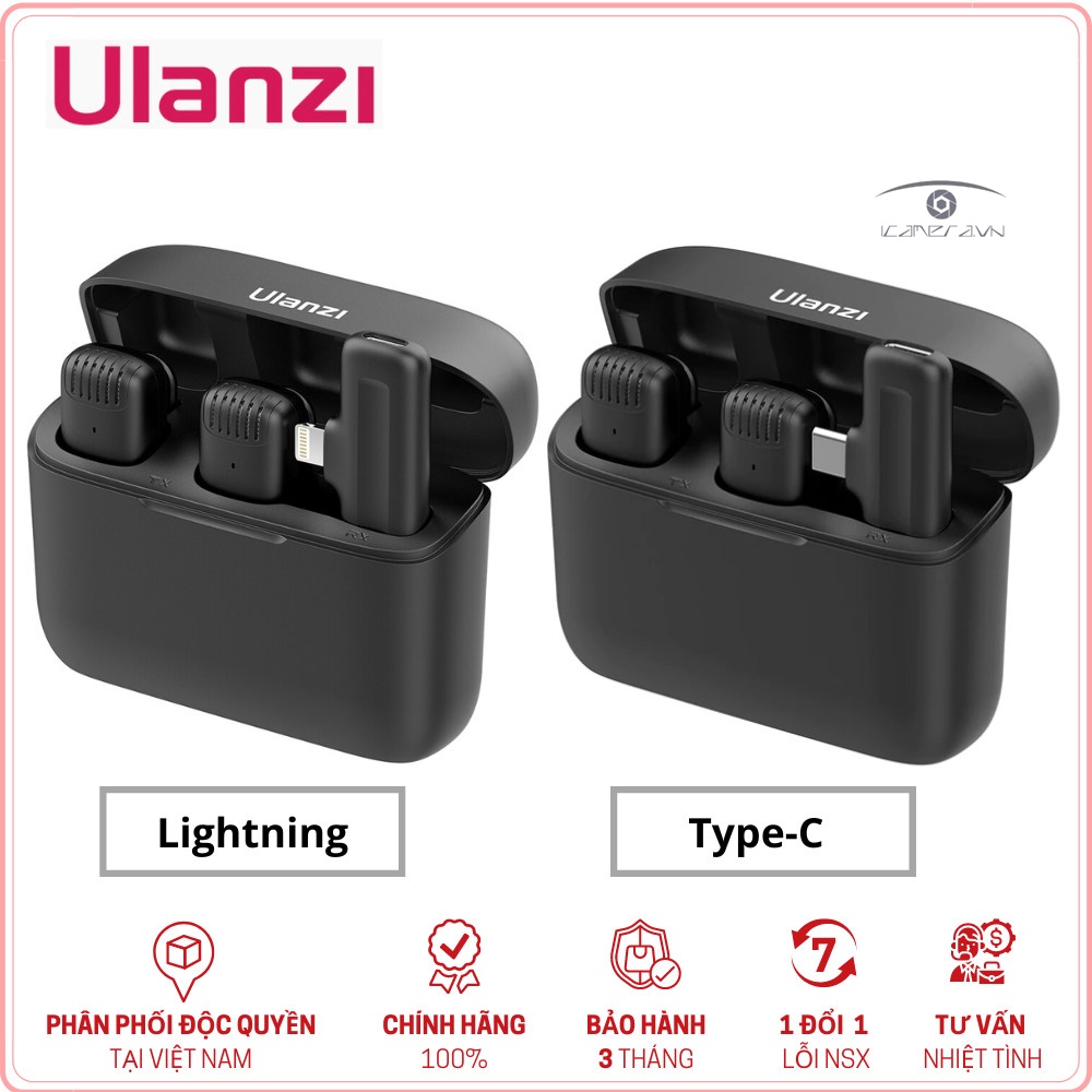 MICRO KHÔNG DÂY 2 NGƯỜI CHO ĐIỆN THOẠI ULANZI J12