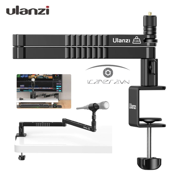 ULANZI LS26 - Giá Đỡ Kẹp Chữ C Dành Cho Mic Thu Âm