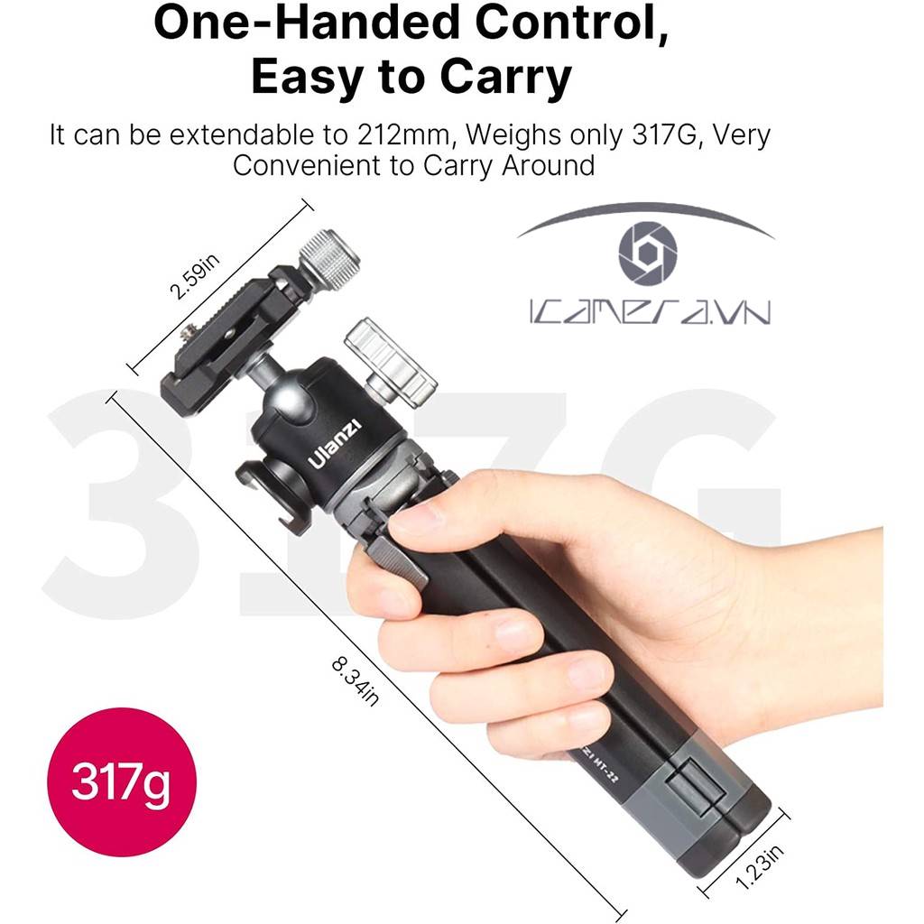 Chân Tripod kim loại cho máy ảnh DSLR – Ulanzi MT-24