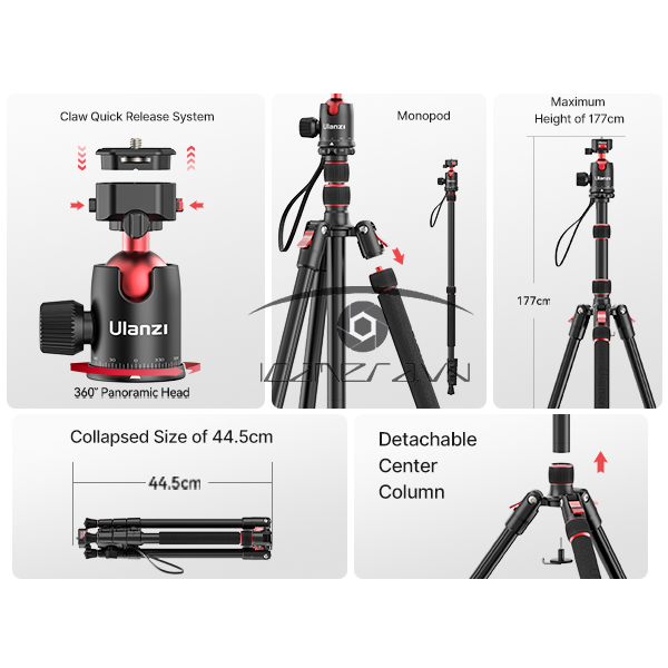 ULANZI TT31 - Chân Tripod Claw Quick Release