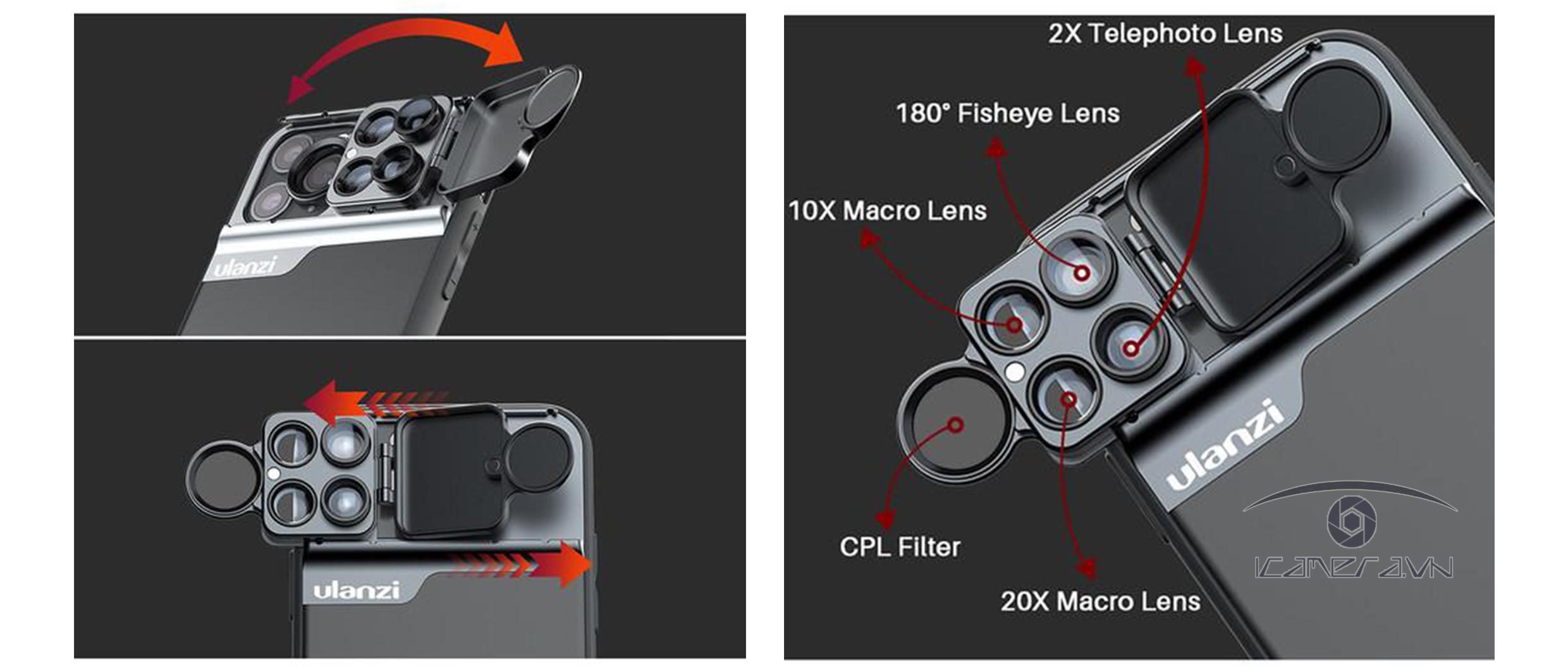 Ống kính điện thoại Ulanzi U-lens cho iPhone 11/ iPhone 11 Pro/ iPhone 11 Pro Max