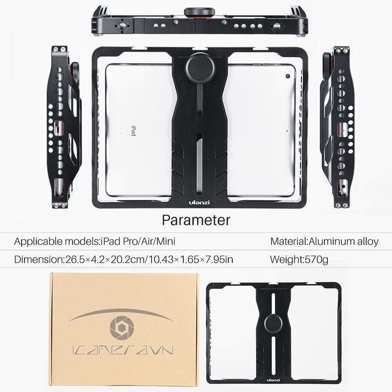 Khung giá đỡ cho iPad Pro /Air /Mini - FUAH2 Ulanzi U-pad IPad Metal Cage