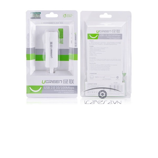 Ugreen UG-20268 USB 2.0 to Lan 10/100Mbps tốc độ cao chính hãng