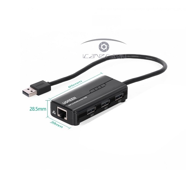 Ugreen UG-20264- USB 2.0 to Lan 10/100Mbps + Chia USB 3 cổng 2.0