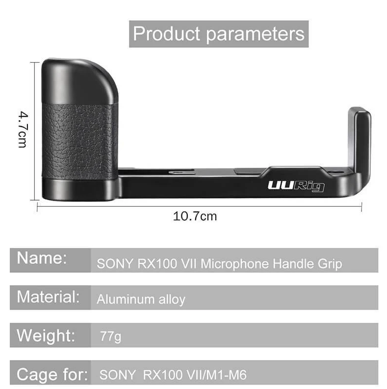 Tay cầm mở rộng chữ L cho Sony RX100 VII - UUrig R017