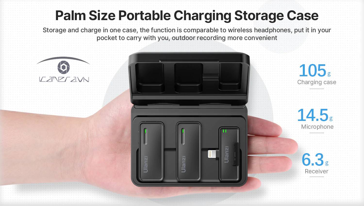 Mic thu âm Ulanzi 2.4GHz cho iPhone/iPad UW-MIC 10P/20P