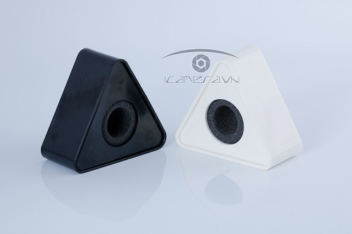 Logo cho mic phỏng vấn truyền hình nhựa tam giác