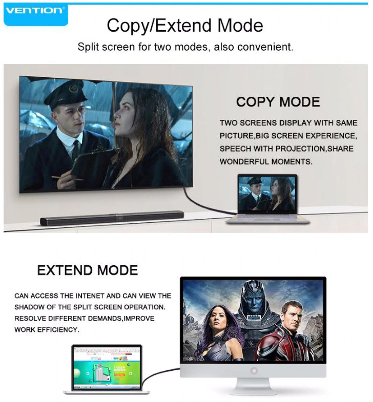 Cáp chuyển đổi VGA ra HDMI tích hợp cổng âm thanh audio 3.5mm Vention ACEW0