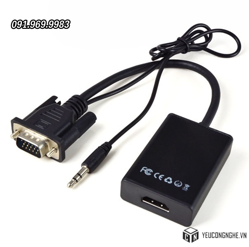Bộ cáp chuyển đổi tín hiệu từ cổng VGA audio ra đầu HDMI